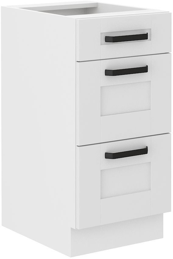 40 cm apatinė spintelė su stalčiais Luna white 40 D 3S BB