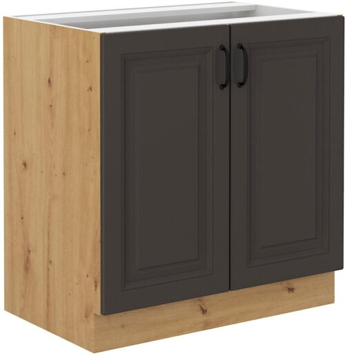 Apatinė spintelė 80 cm Stillo artisan/grafitas 80 D 2F BB