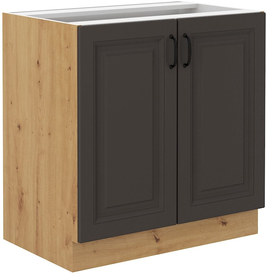 Apatinė spintelė 80 cm Stillo artisan/grafitas 80 D 2F BB