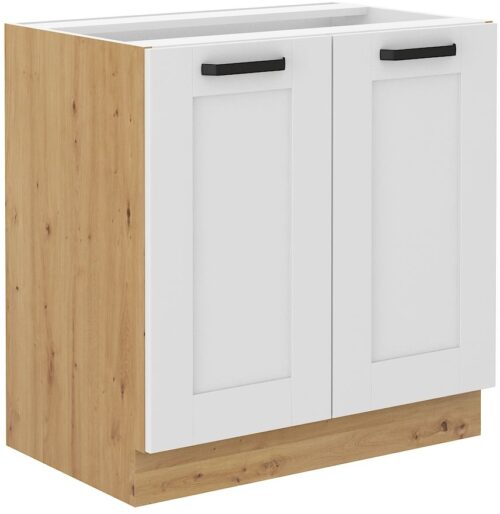 Apatinė spintelė 80 cm Luna balta/artisan 80 D 2F BB