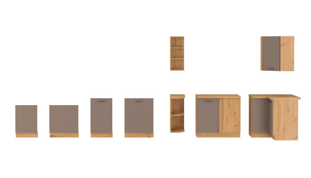 Apatinė kampinė spintelė 90/90 cm Bolonijos 90x90 ND 2F BB — изображение 6