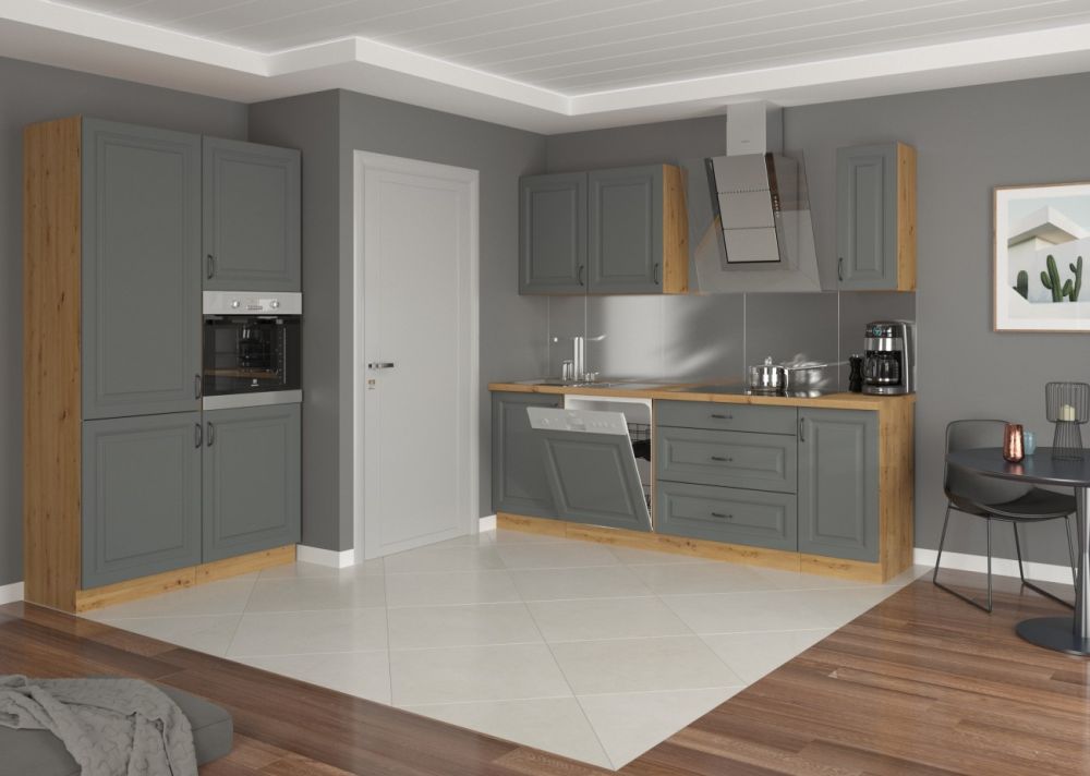 Apatinė spintelė 60 cm Stillo artisan/dulkių pilkumo 60 D dujinė orkaitė BB - Paveikslėlis 4