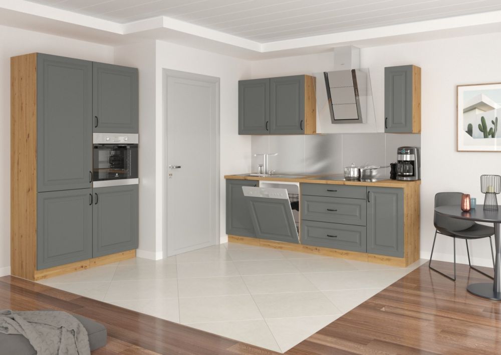 Viršutinė kampinė spintelė 60 cm Stillo artisan/dulkių pilka 60x60 GN-90 (45 laipsnių) 1F — изображение 5