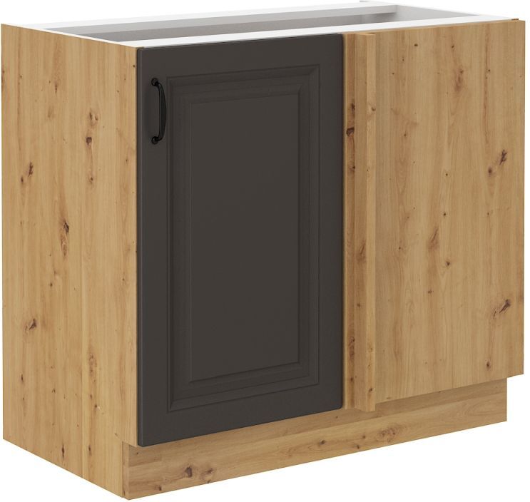 Apatinė kampinė spintelė 105/60 cm Stillo artisan/grafito spalvos 105 ND 1F BB