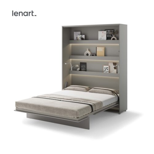 Lenart BED CONCEPT BC-12 vertikali sieninė lova 160 pilka