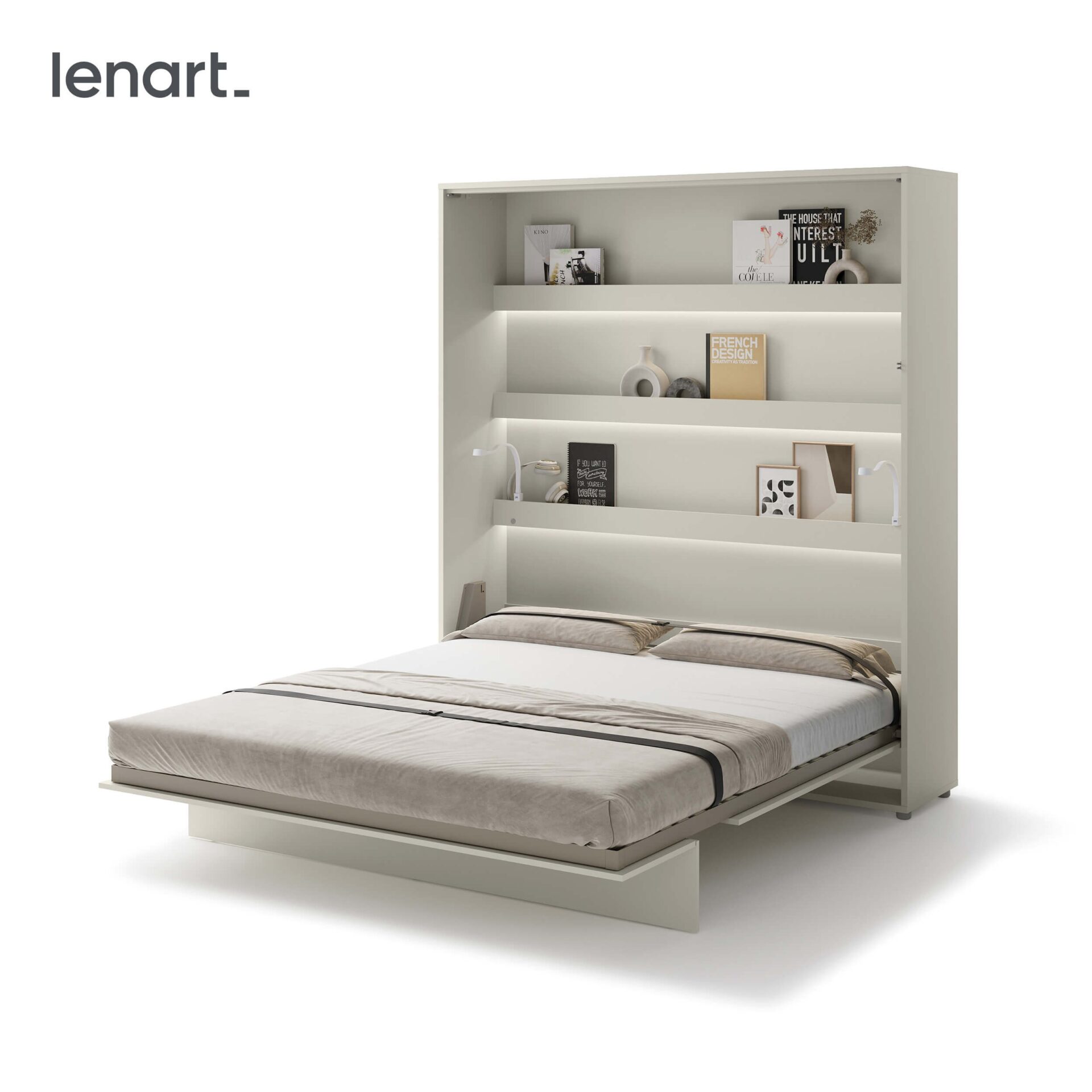 Lenart BED CONCEPT BC-13 vertikali sieninė lova 180 kašmyro