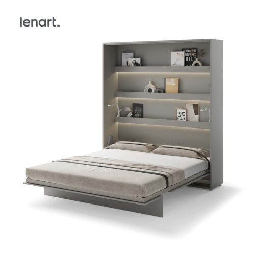 Lenart BED CONCEPT BC-13 vertikali sieninė lova 180 cm pilka