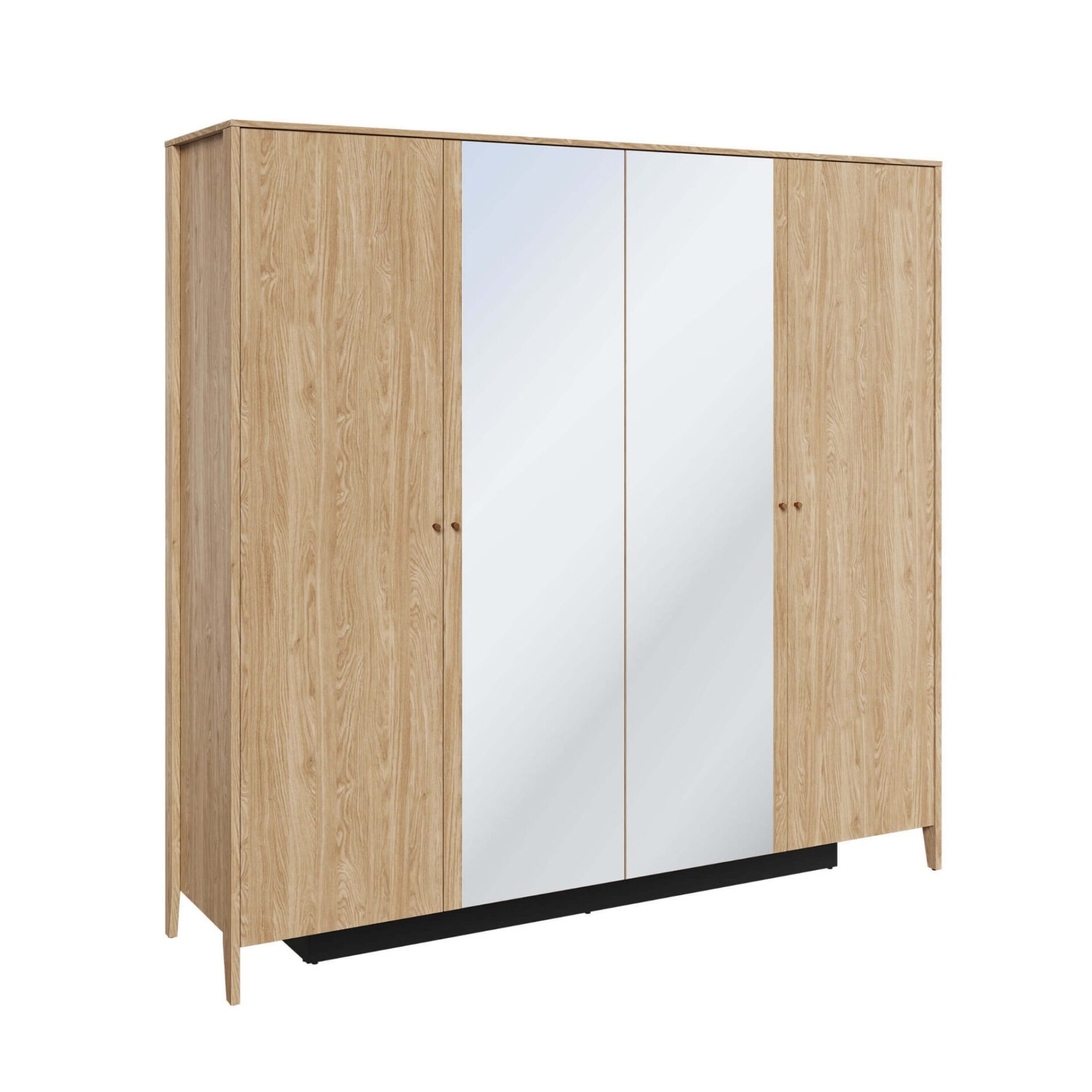 Keturių durų spinta su veidrodžiu COZY CZ-01 | Alyvuotas ąžuolas