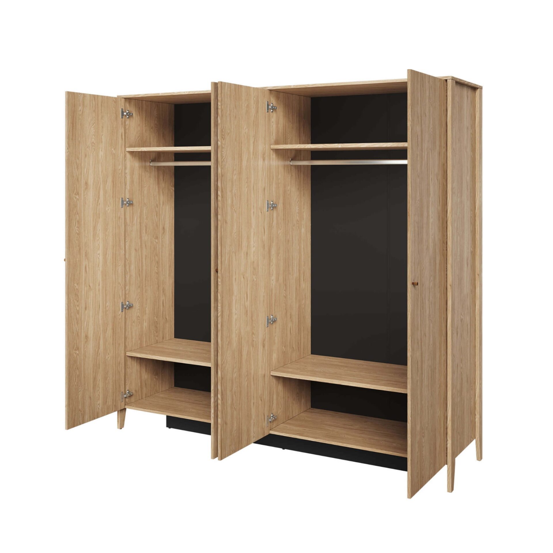 Keturių durų spinta su veidrodžiu COZY CZ-01 | Alyvuotas ąžuolas — изображение 3