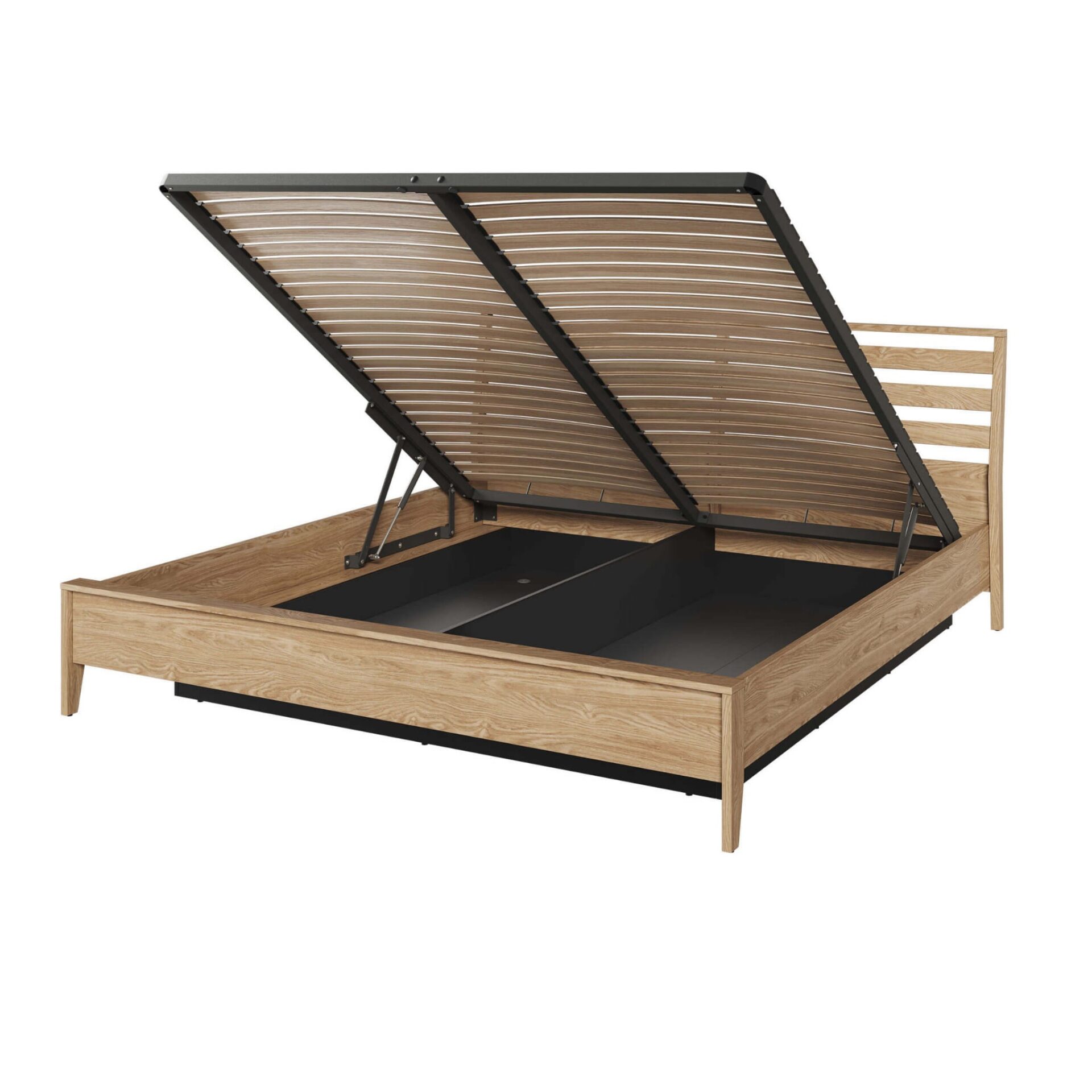 Medinė lova su daiktadėže COZY CZ-02 | 180x200 | Alyvuotas ąžuolas — изображение 3