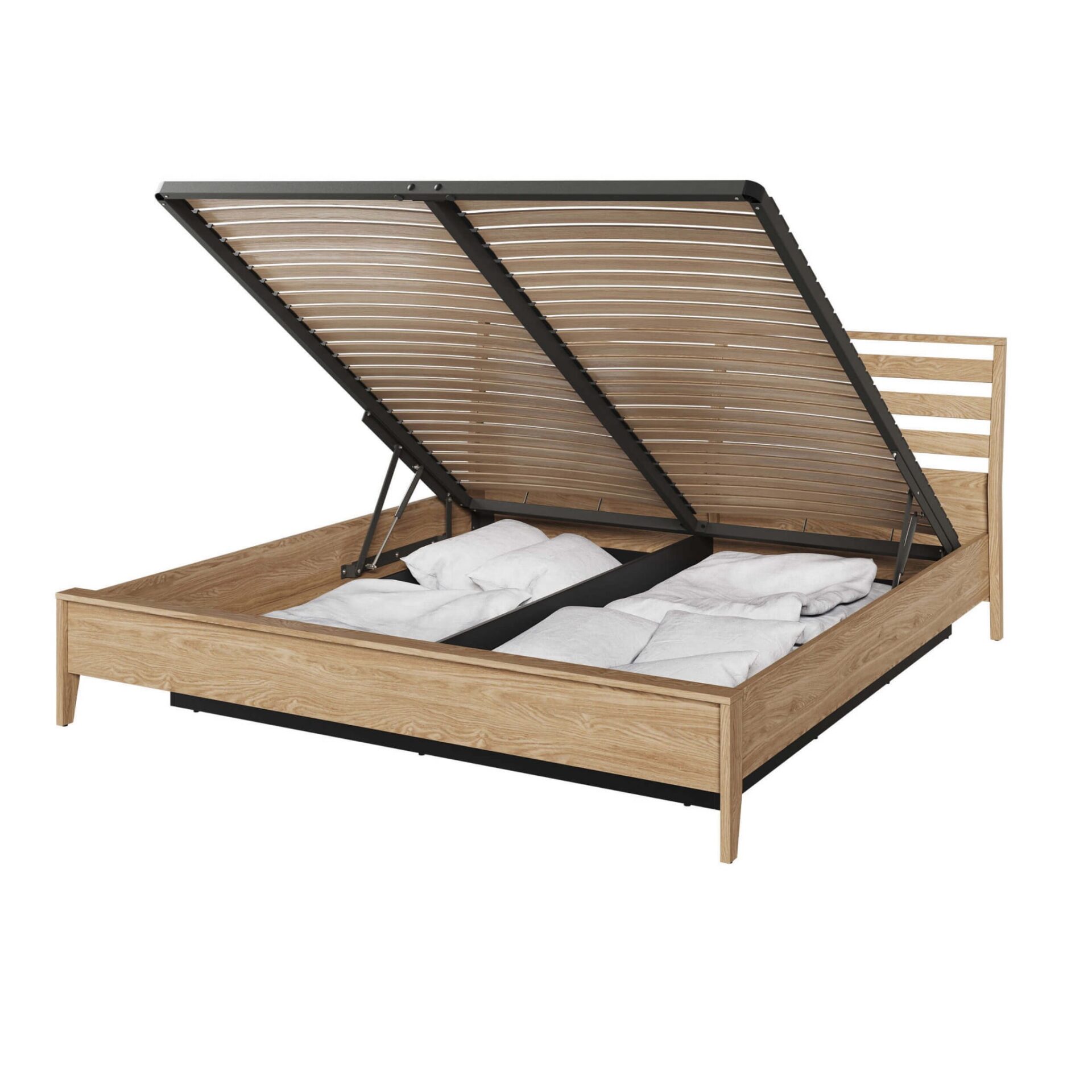 Medinė lova su daiktadėže COZY CZ-02 | 180x200 | Alyvuotas ąžuolas — изображение 4