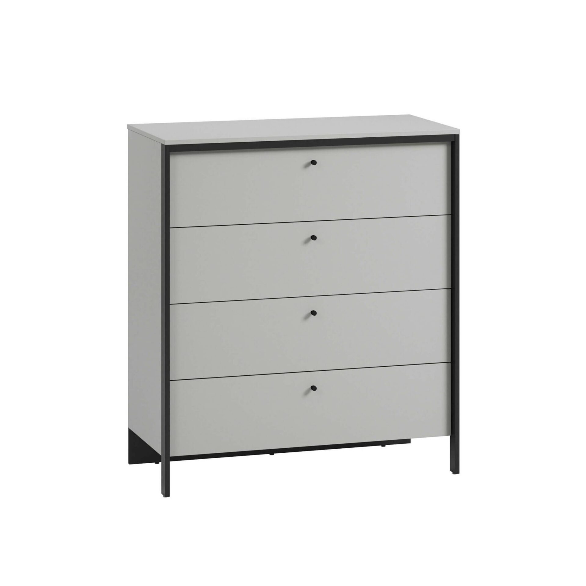 GRIS GS-03 komoda | LED apšvietimas | Pilka + juoda