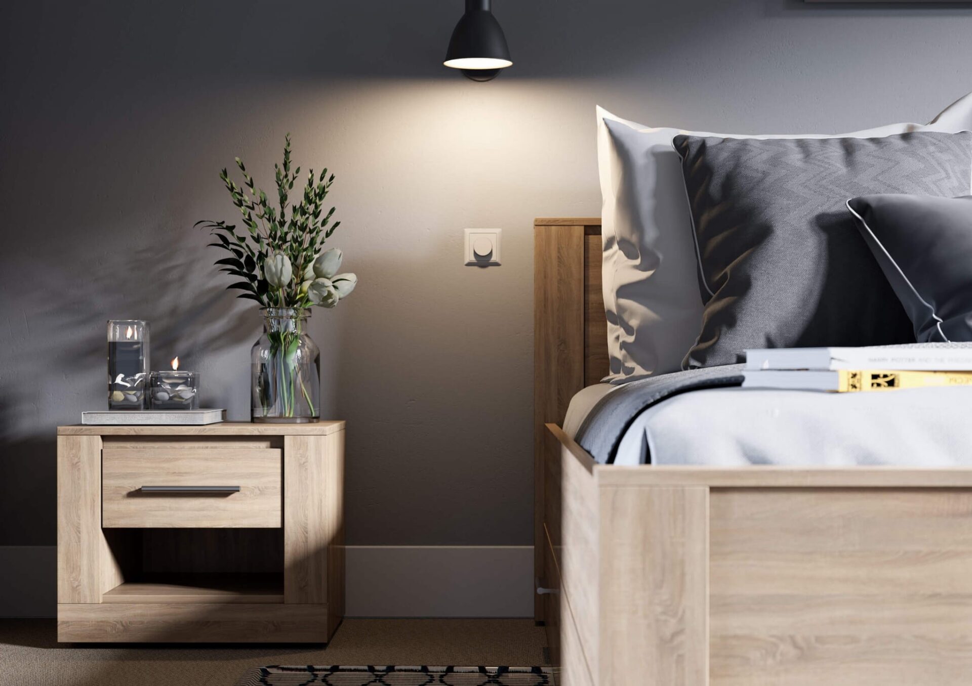 IDEA ID-07 naktinis staliukas | baltas — изображение 3