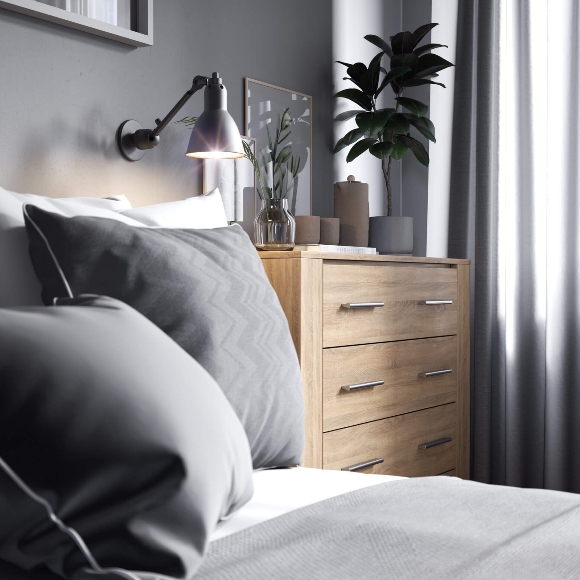 IDEA ID-07 naktinis staliukas | baltas — изображение 4