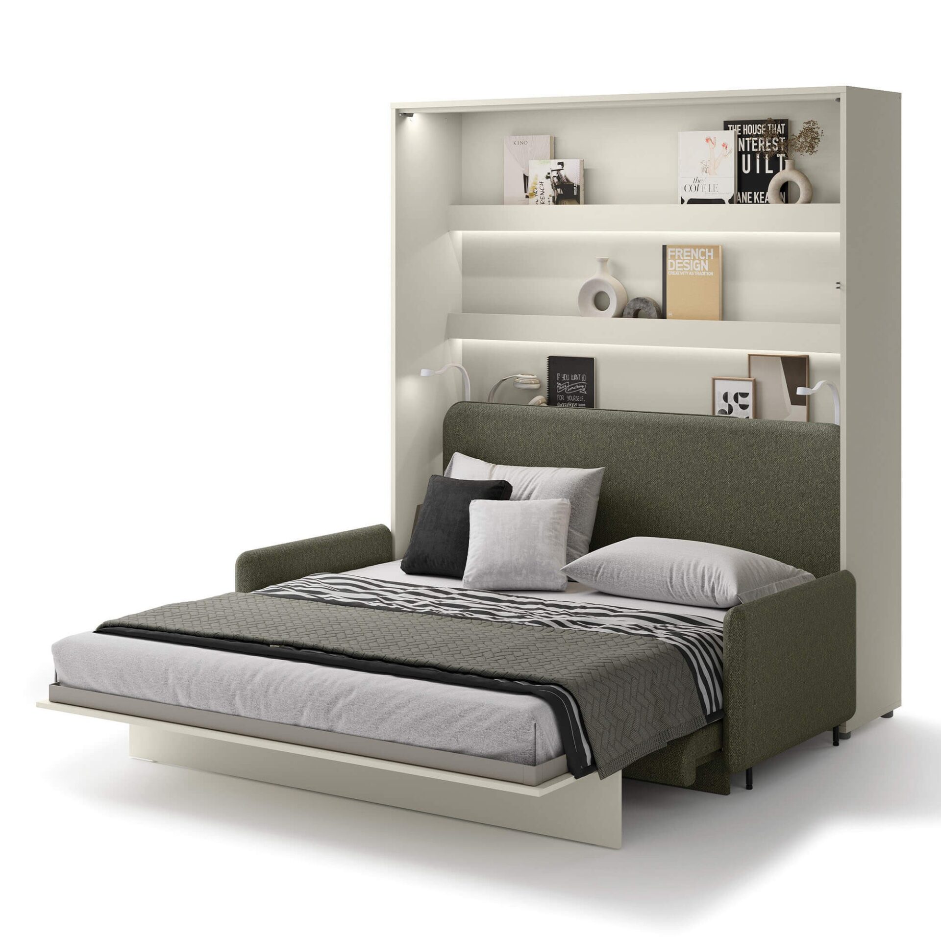 Lovos koncepcija BC-35 - Sofa 180, skirta BC-13 - žalia/balta priekinė dalis — изображение 2