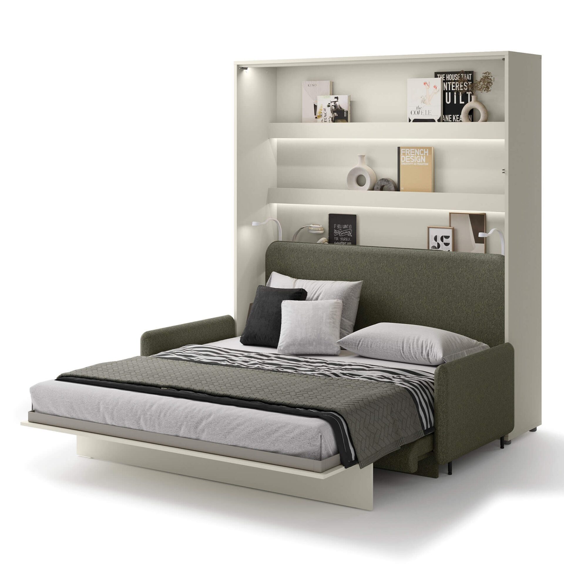 Lovos koncepcija BC-35 - Sofa 180, skirta BC-13 - žalia/pilka priekinė dalis — изображение 2