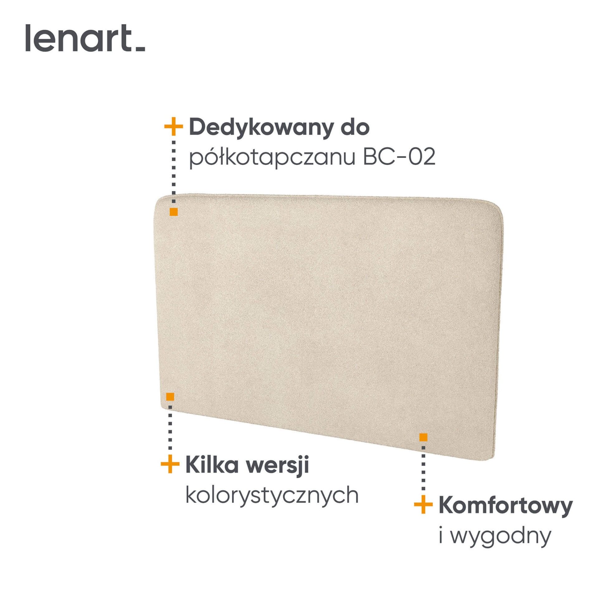 LOVOS KONCEPCIJA BC-32 - minkšta galvos atrama 120, skirta BC-02 - buklė smėlio spalvos - Paveikslėlis 4
