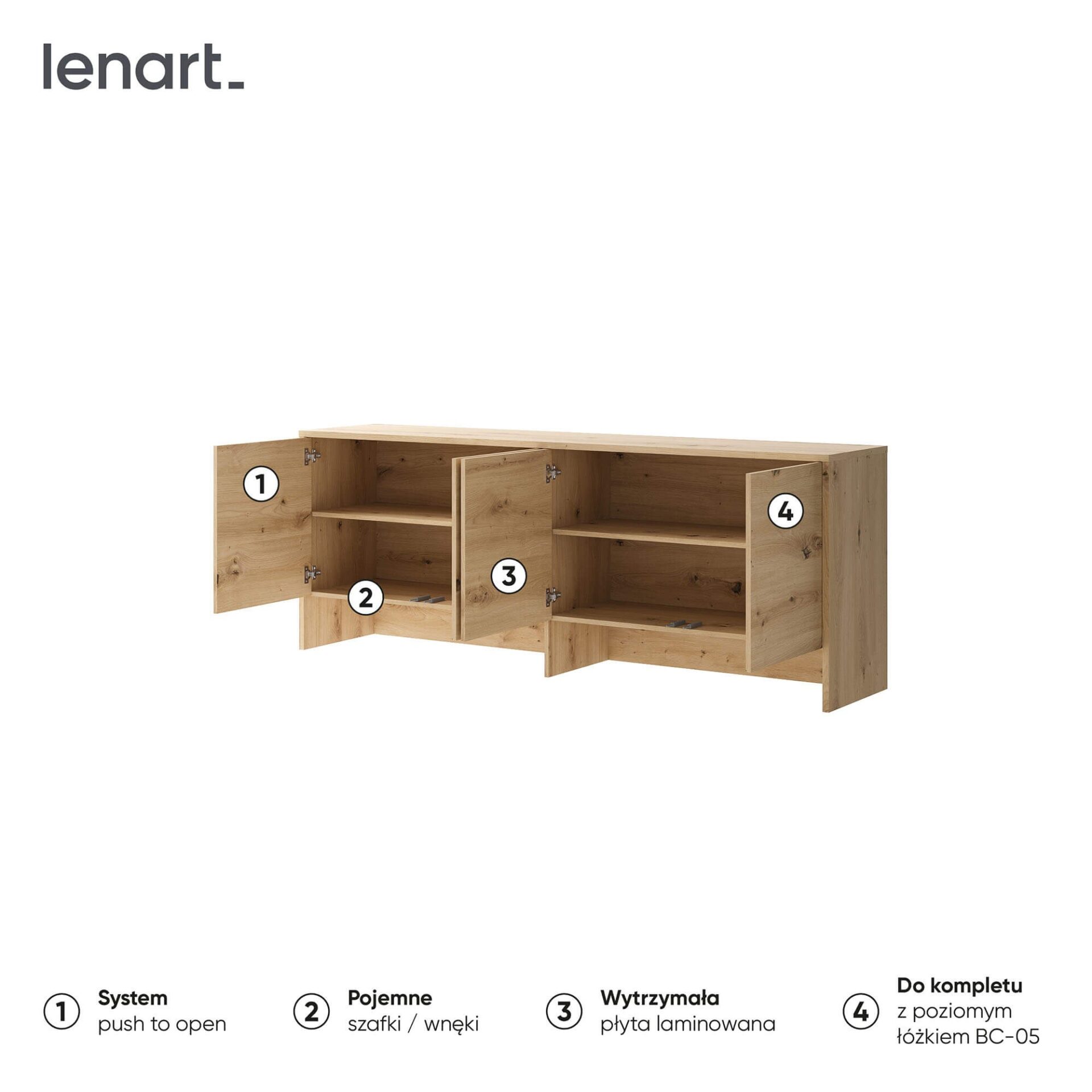 LOVOS KONCEPCIJA BC-10 - BC-05 prailginimas - ąžuolas iš dirbtinio medžio — изображение 2