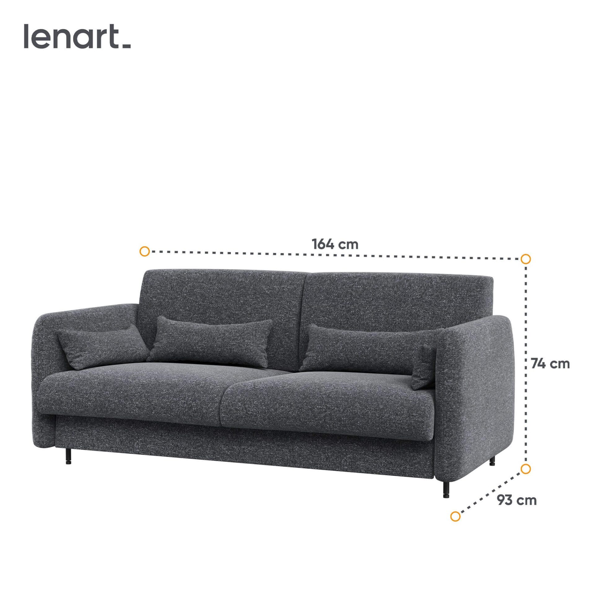 LOVOS KONCEPCIJA BC-18 - Sofa 140, skirta BC-01 - grafito spalvos ART 82630 / pilkas priekis — изображение 2