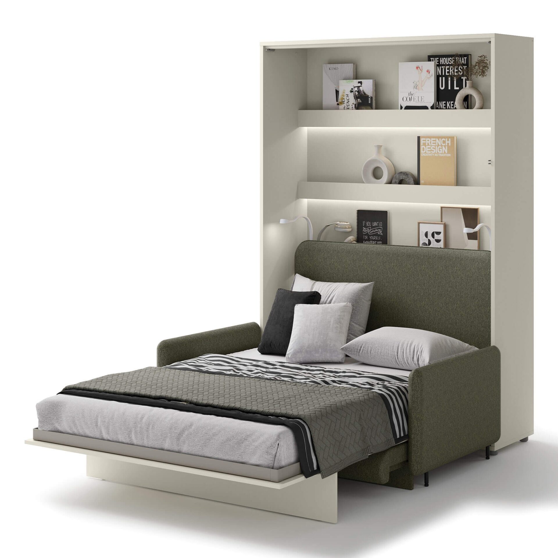 Lovos koncepcija BC-18 - Sofa 140, skirta BC-01 - žalia/pilka priekinė dalis — изображение 2