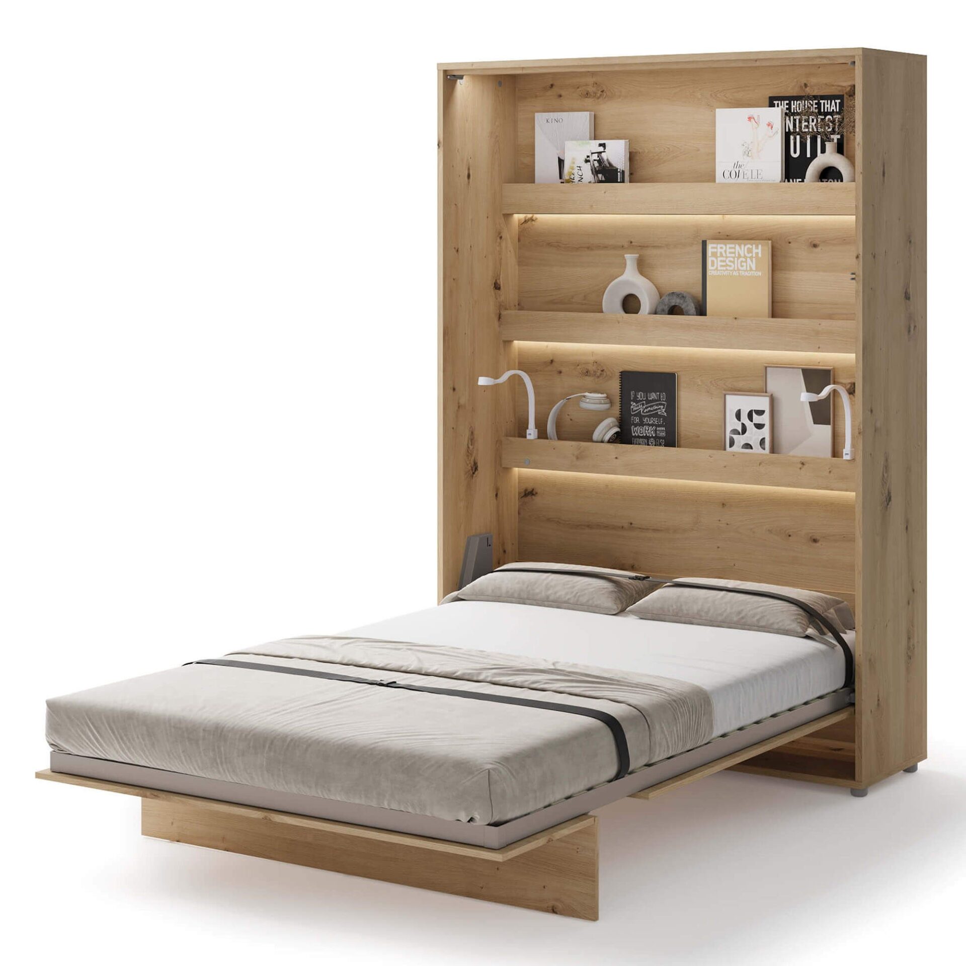 LOVOS KONCEPCIJA BC-01 - vertikali sieninė lova 140 - ąžuolo imitacija — изображение 2