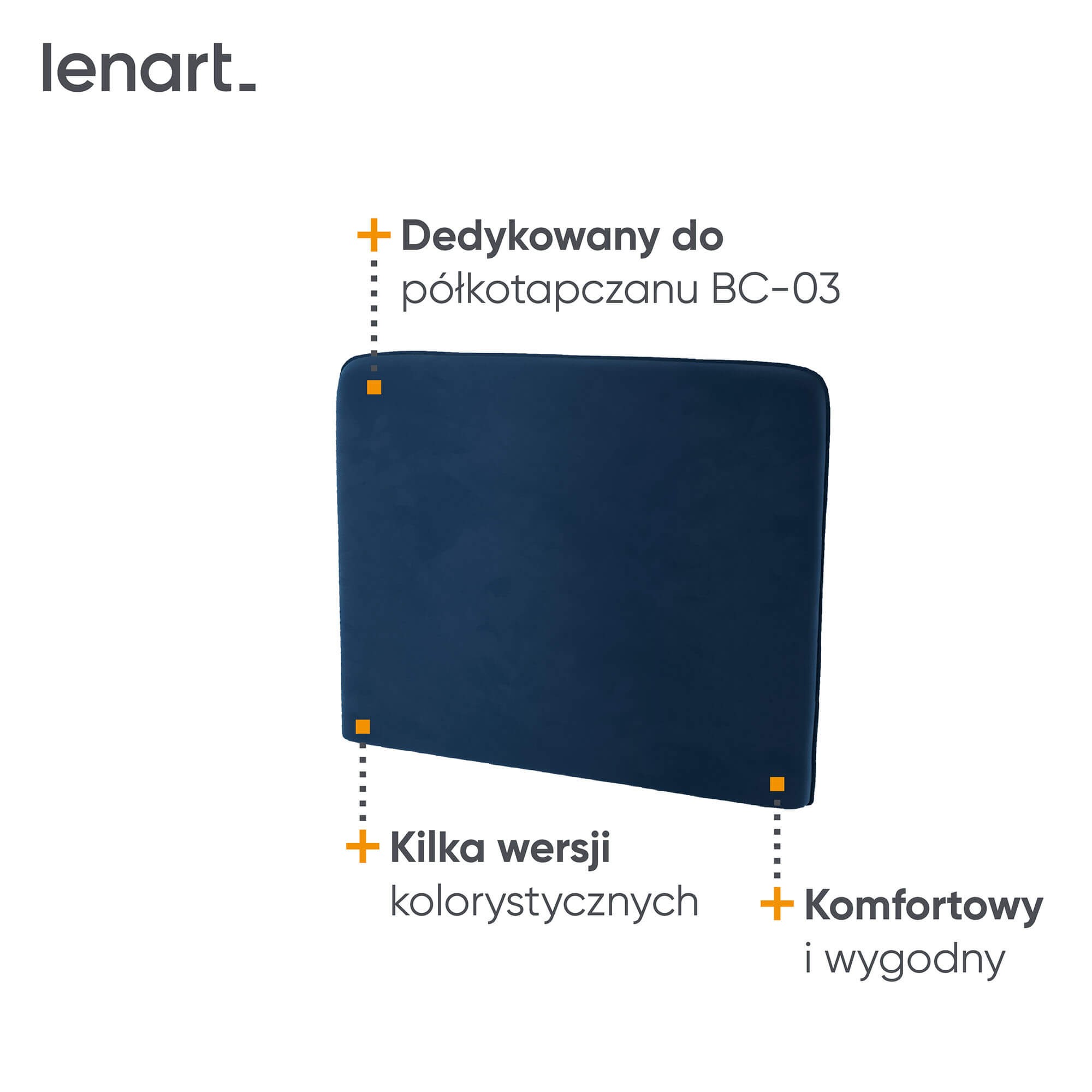 Lovos koncepcija BC-31 - minkšta galvos atrama 90, skirta BC-03 - tamsiai mėlyna — изображение 2