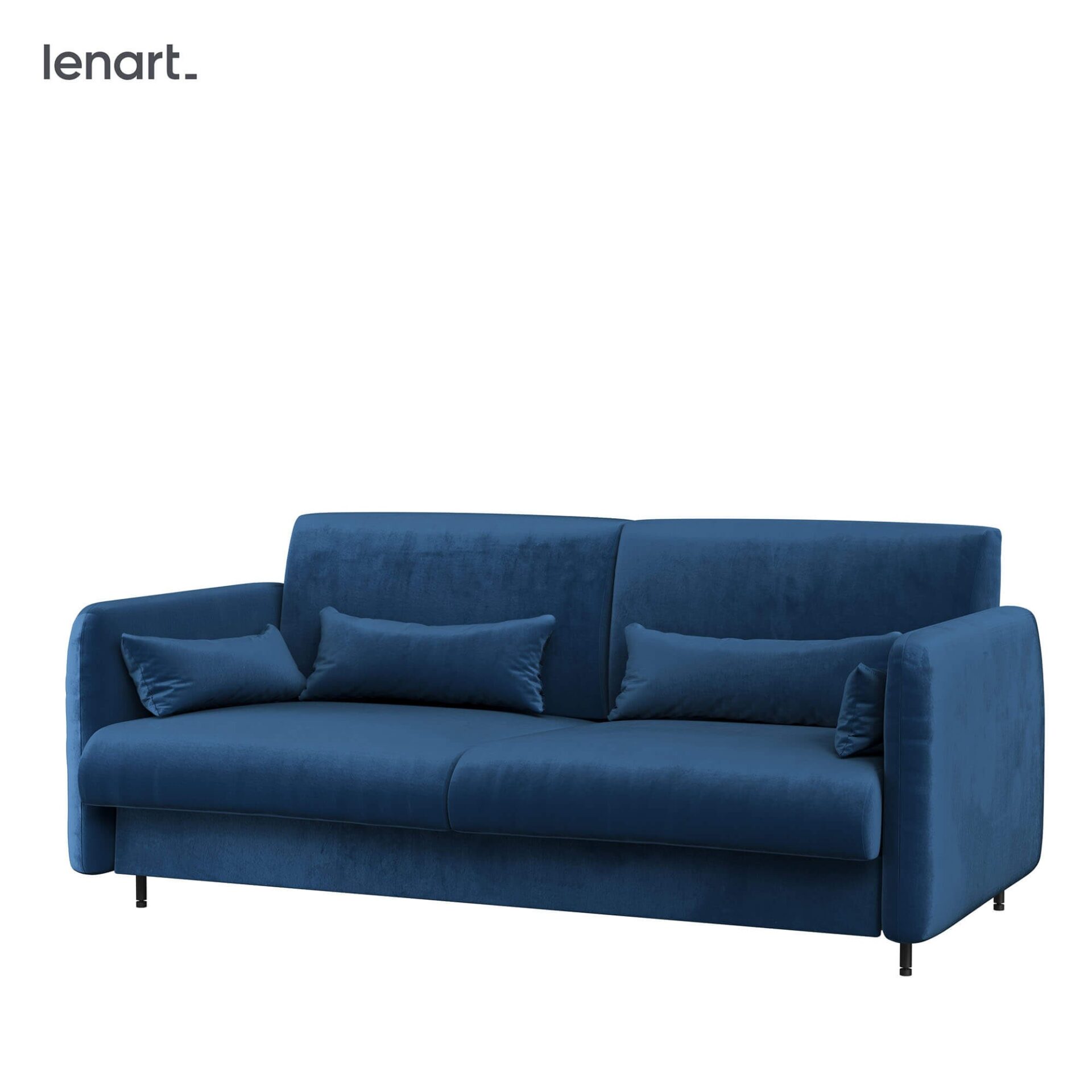 Lovos koncepcija BC-19 - Sofa 160, skirta BC-12 - tamsiai mėlyna SOLO 263 / baltas priekis — изображение 3