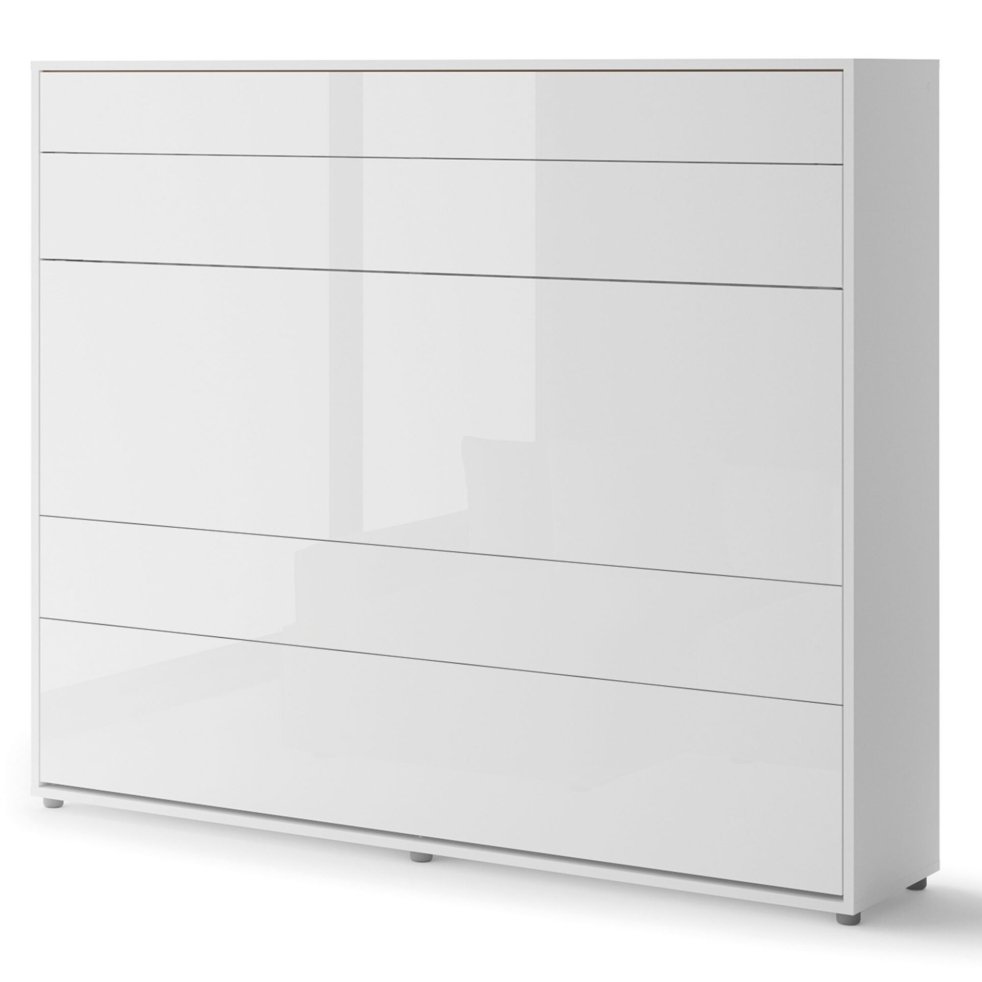 Lovos koncepcija BC-14p - horizontali sieninė lova 160 - balta blizgi - Paveikslėlis 4