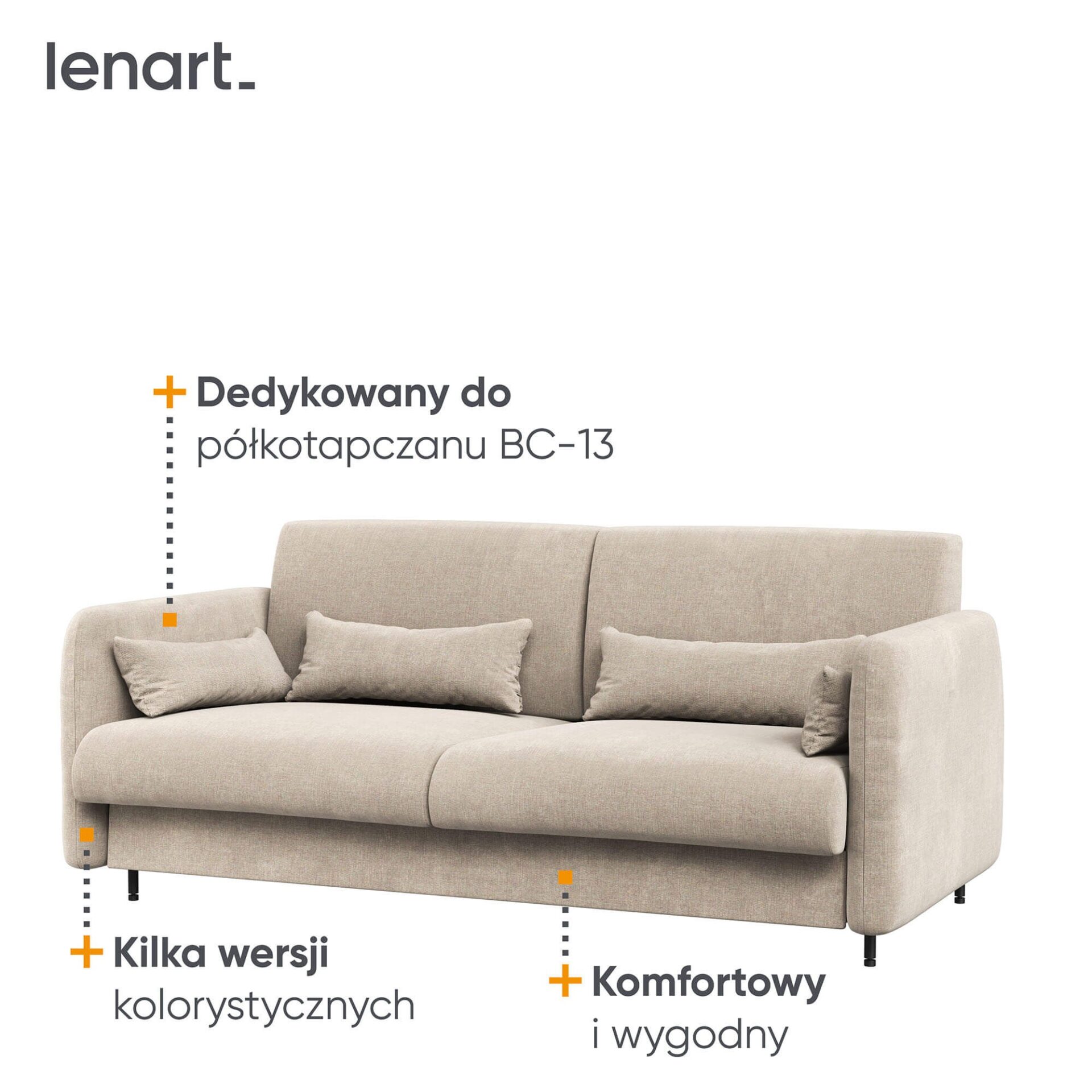 Lovos koncepcija BC-35 - Sofa 180, skirta BC-13 - smėlio/art ąžuolo priekis — изображение 4