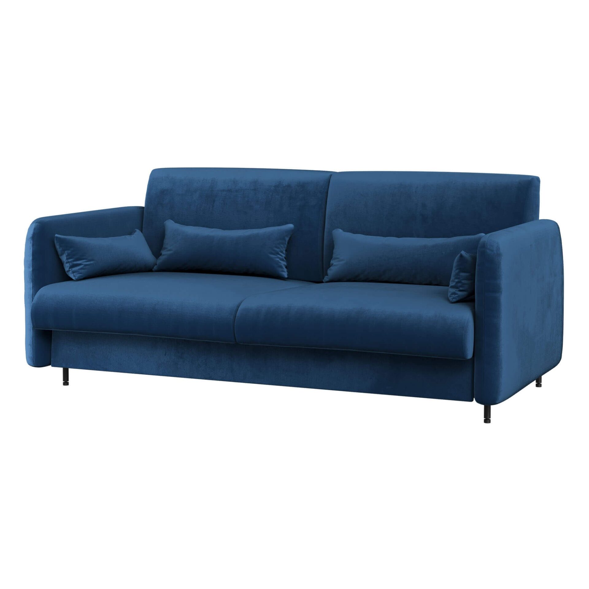 Lovos koncepcija BC-18 - Sofa 140, skirta BC-01 - tamsiai mėlyna SOLO 263 / baltas blizgus priekis - Paveikslėlis 5