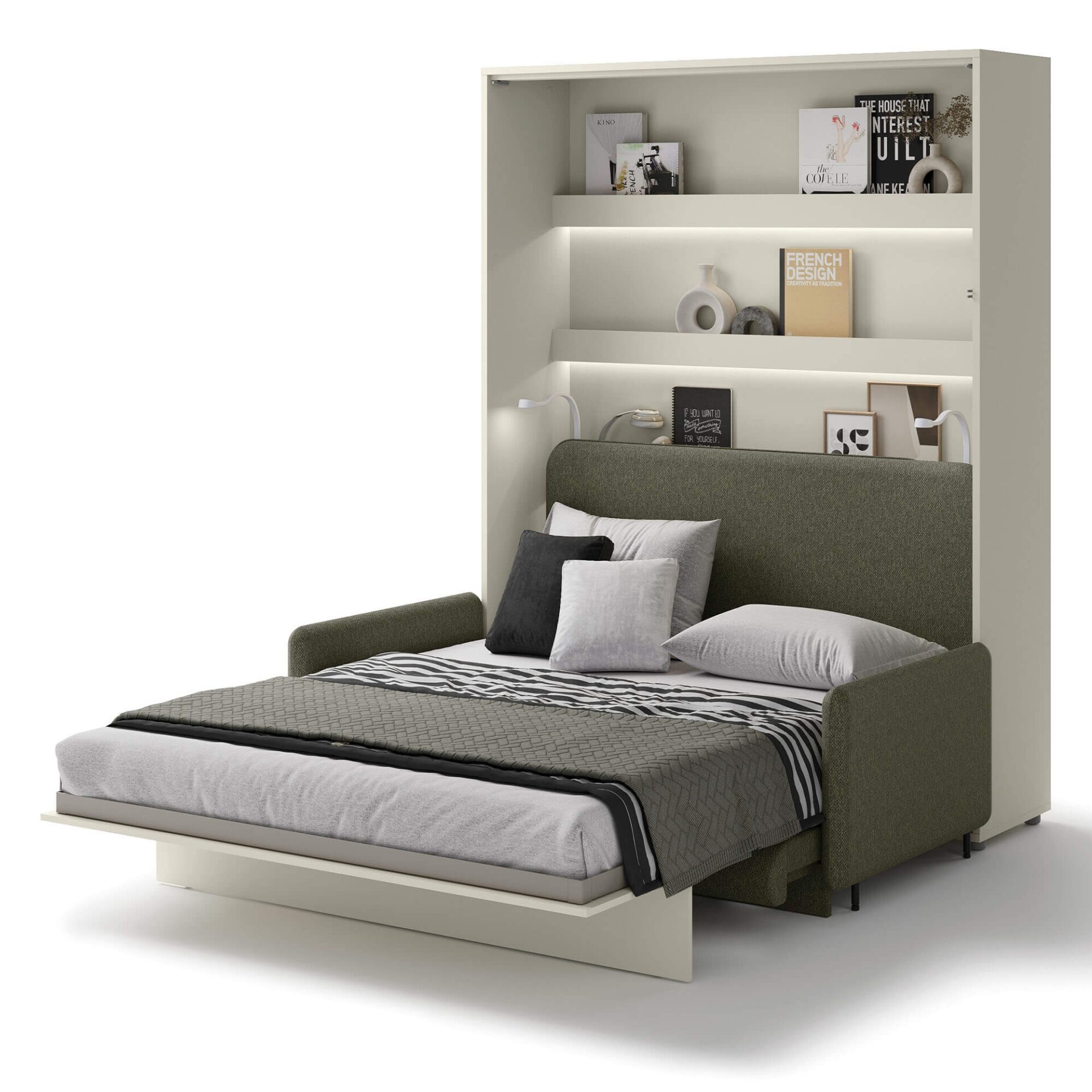 Lovos koncepcija BC-19 - Sofa 160, skirta BC-12 - žalia/balta priekinė dalis — изображение 5