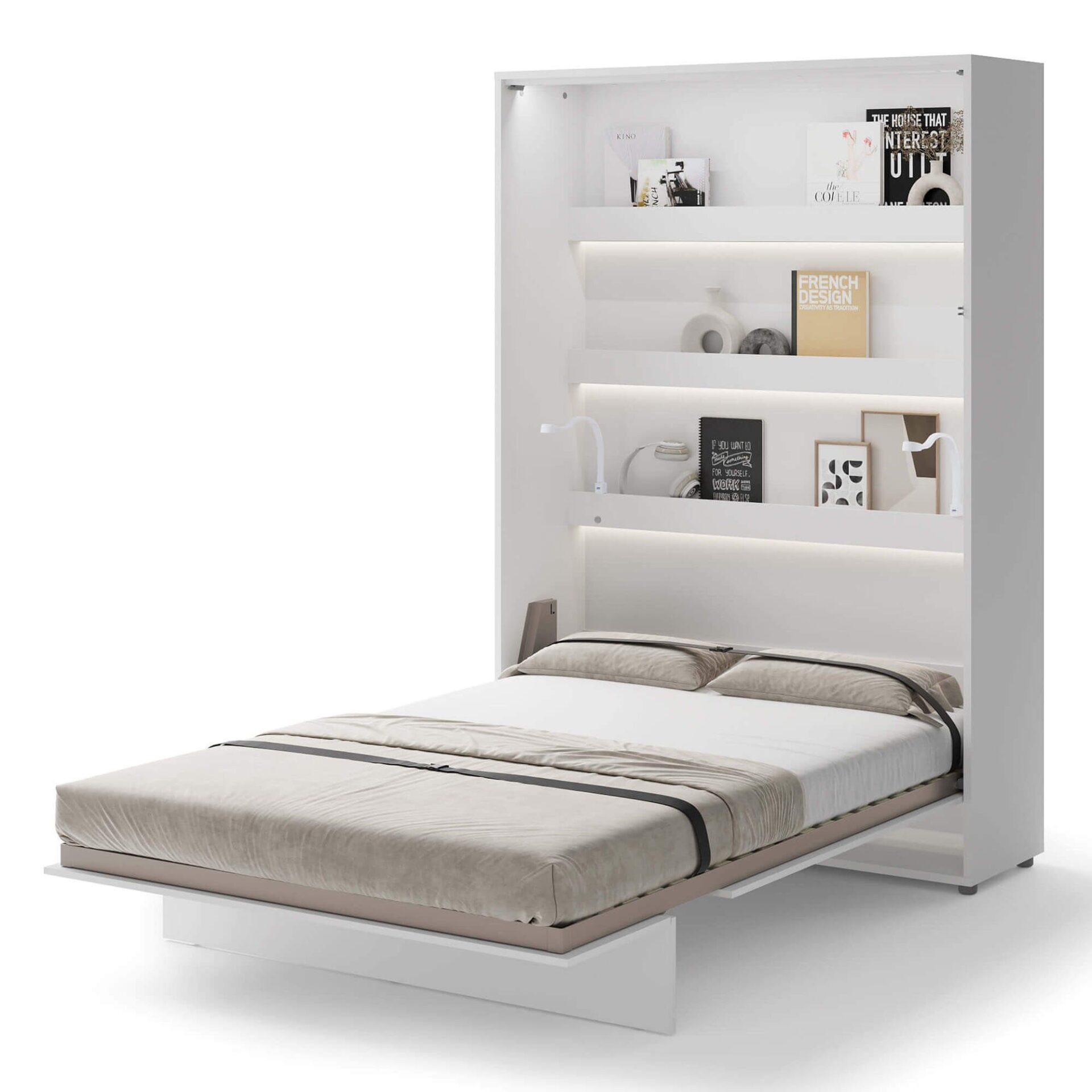 Lovos koncepcija BC-01 - vertikali prie sienos montuojama lova 140 - balta — изображение 5