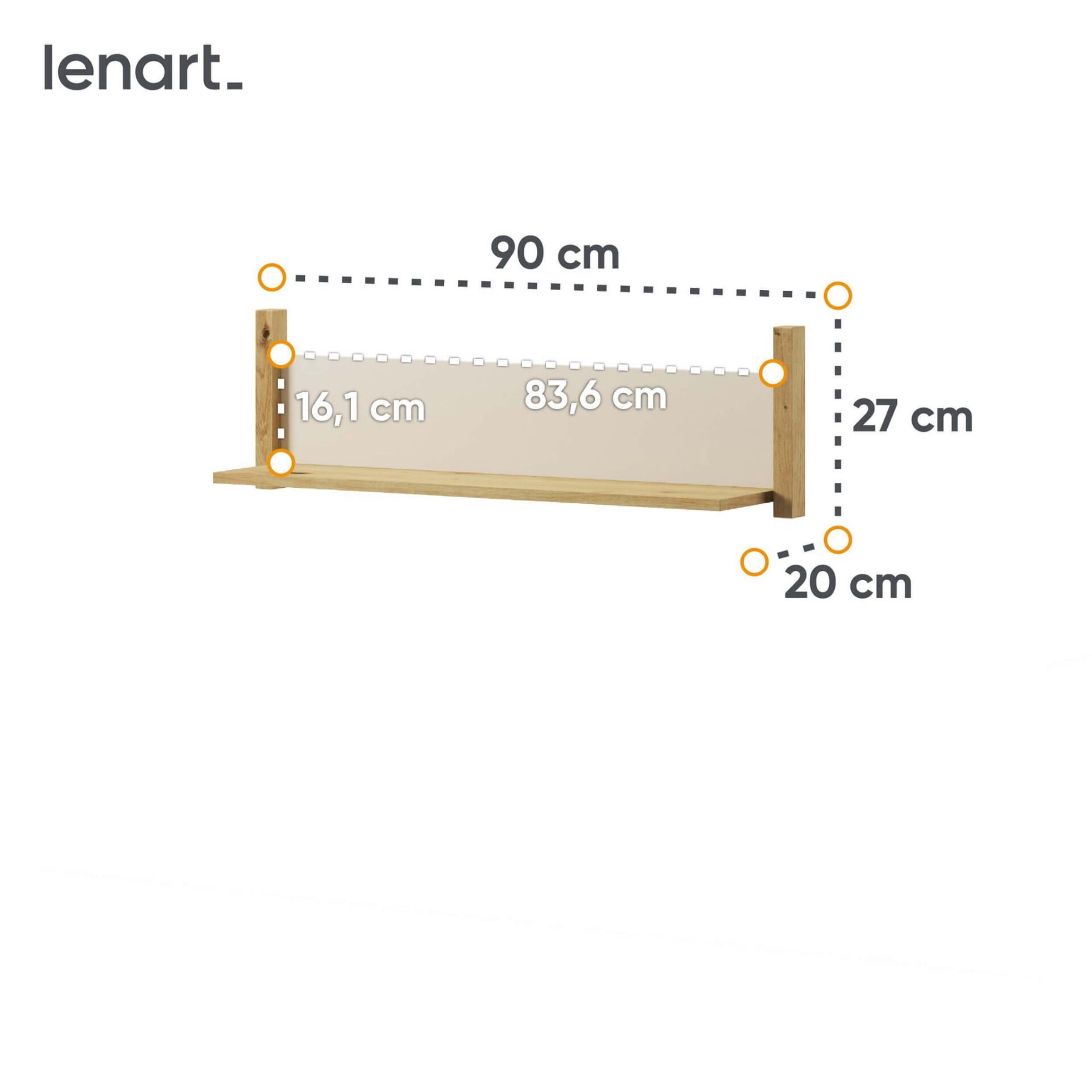 LENNY LY-05 pakabinama lentyna | Artisan ąžuolas + smėlio spalvos — изображение 6