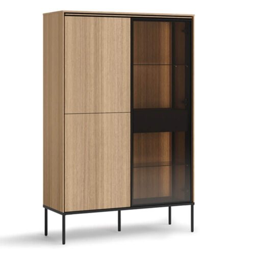 Komoda su apšvietimu 2d1w VISSO VI-01 | Ąžuolas linijinis