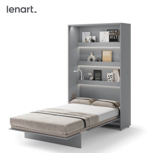 BED CONCEPT BC-02 – vertikali prie sienos montuojama lova 120 – pilka