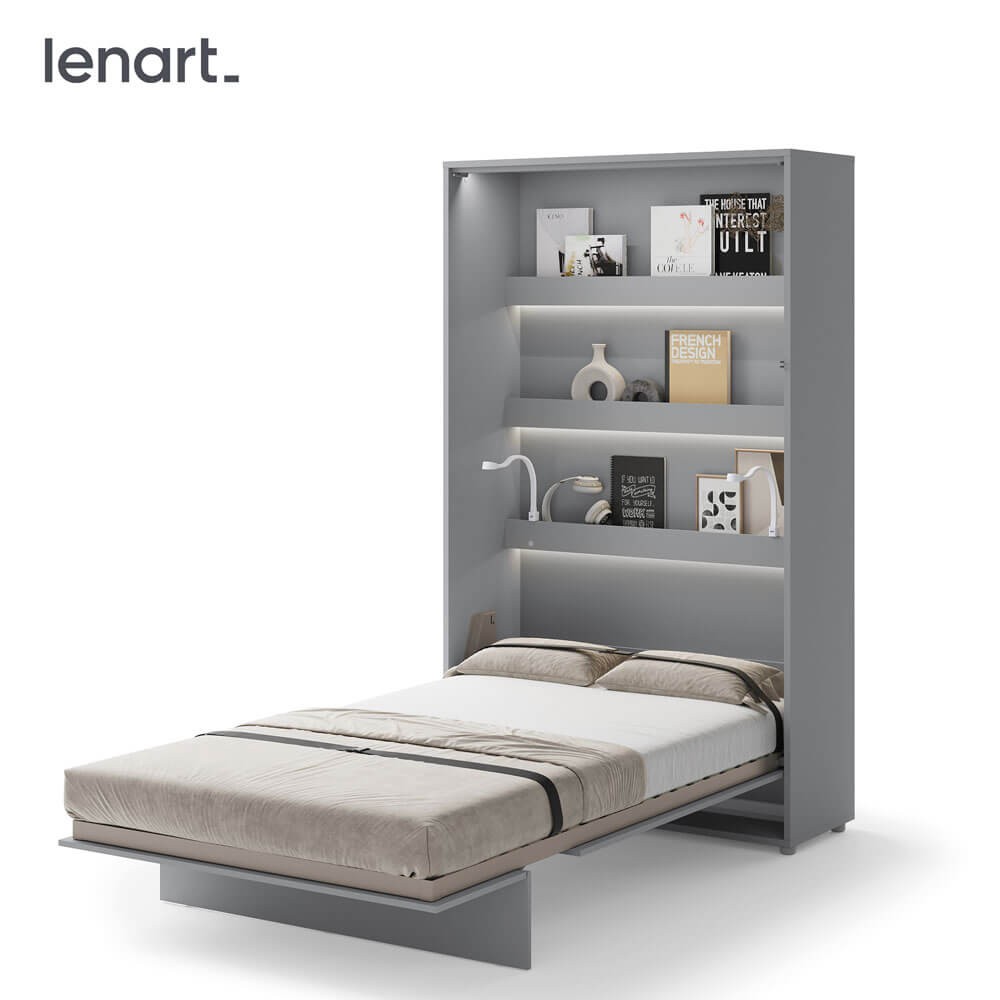 BED CONCEPT BC-02 - vertikali prie sienos montuojama lova 120 - pilka