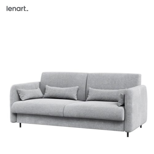 LOVOS KONCEPCIJA BC-18 – Sofa 140, skirta BC-01 – pilka ART 82626 / baltas blizgus priekis