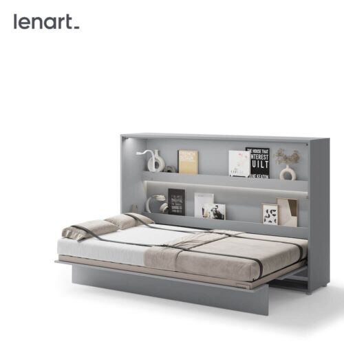 Lovos koncepcija BC-05 – horizontali prie sienos montuojama lova 120 – pilka