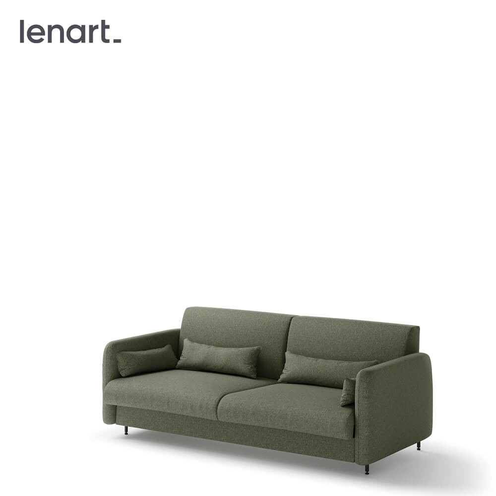 Lovos koncepcija BC-19 - Sofa 160, skirta BC-12 - žalia/balta priekinė dalis