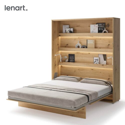 Lovos koncepcija BC-13 – vertikali sieninė lova 180 – ąžuolo imitacija