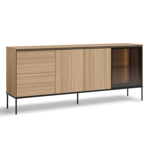 Komoda su apšvietimu 2d1w2s VISSO VI-06 | Ąžuolas linijinis