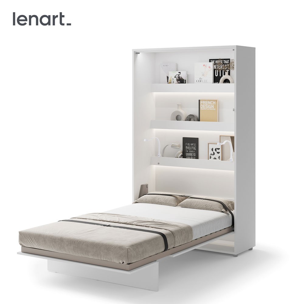Lenart BED CONCEPT BC-02 vertikali sieninė lova 120 cm balta