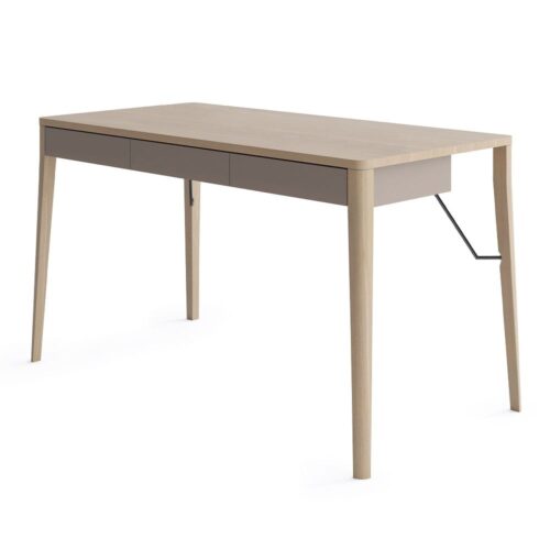 MATCH MK-01 rašomasis stalas | Šviesaus ąžuolo, smėlio spalvos