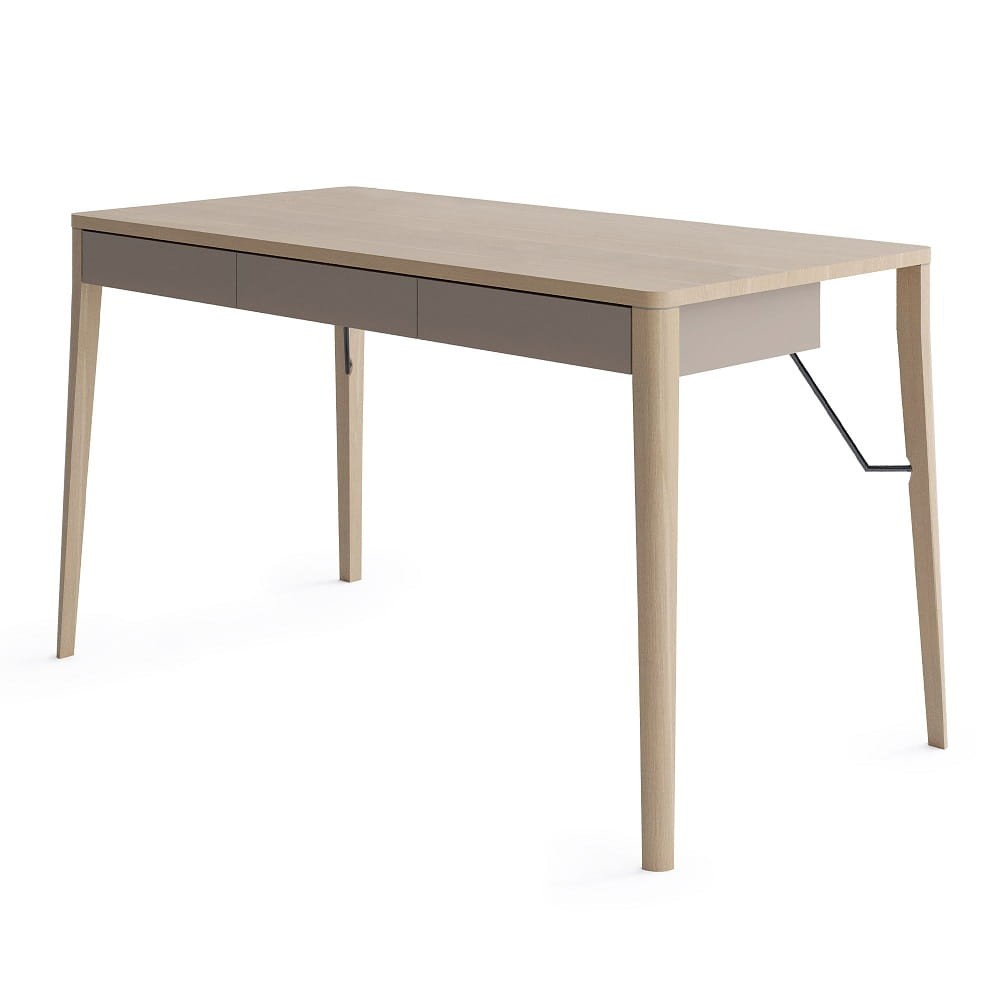 MATCH MK-01 rašomasis stalas | Šviesaus ąžuolo, smėlio spalvos