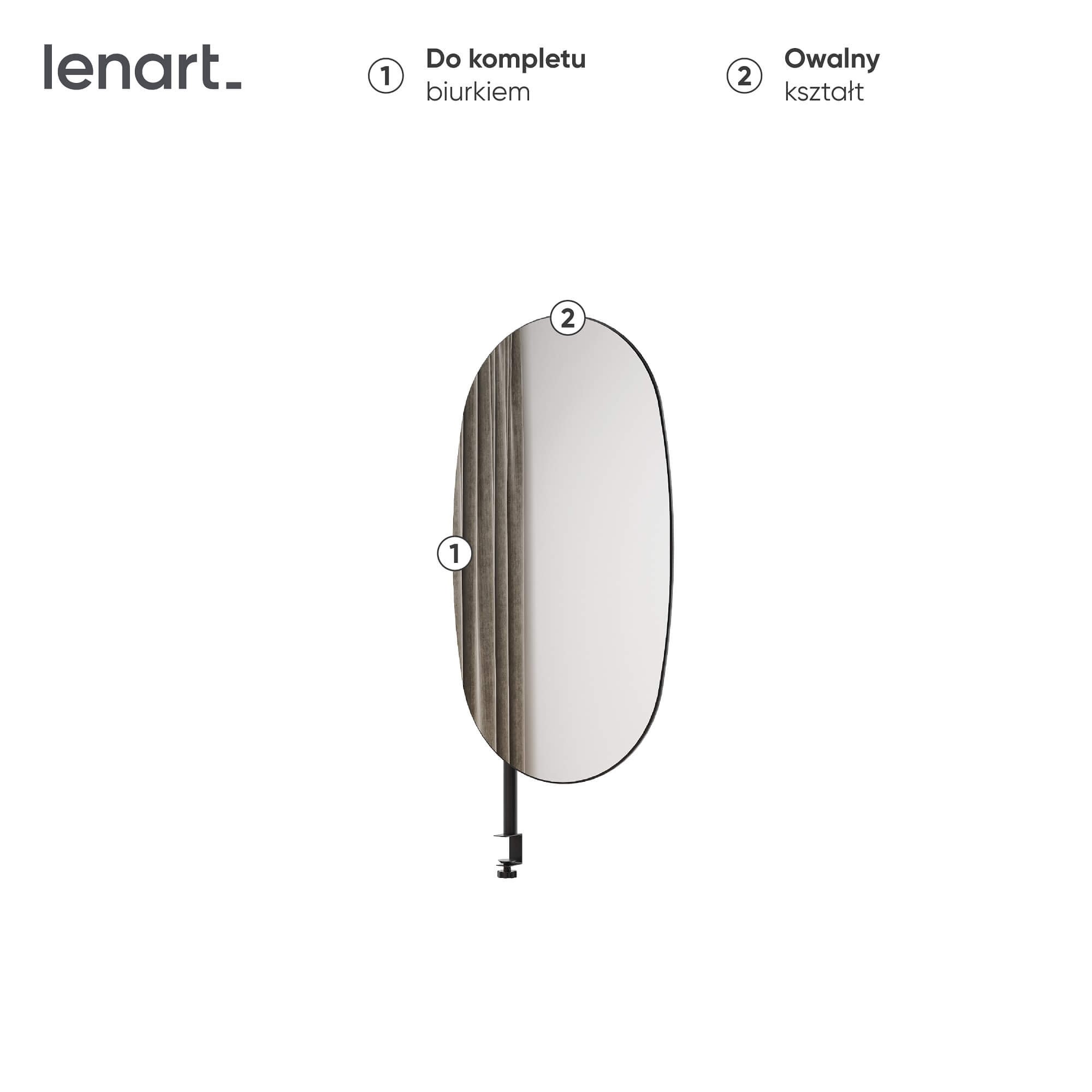 MATCH MU-01 ovalus veidrodis | Juoda rankena | MATCH stalo elementas — изображение 4