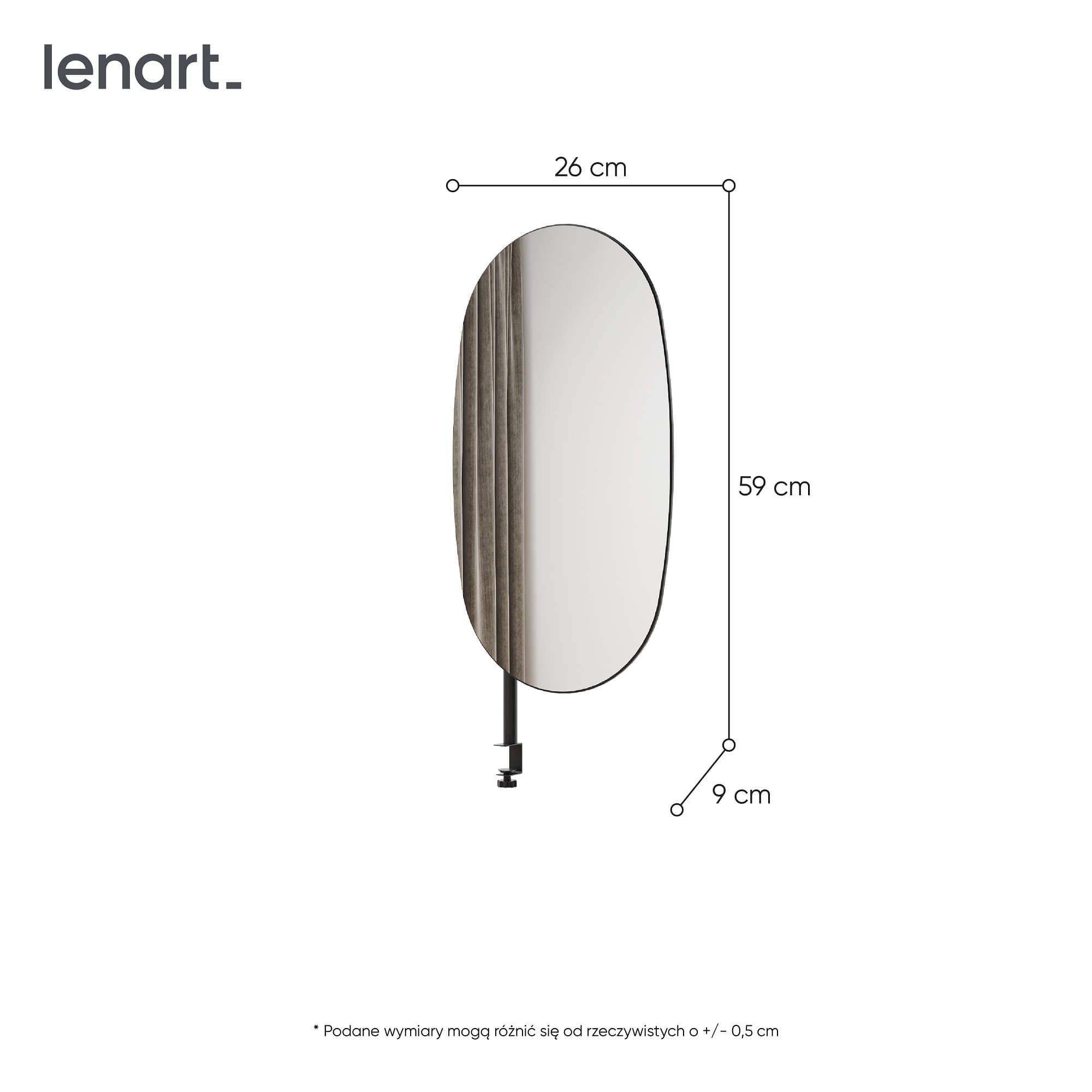 MATCH MU-01 ovalus veidrodis | Juoda rankena | MATCH stalo elementas — изображение 6