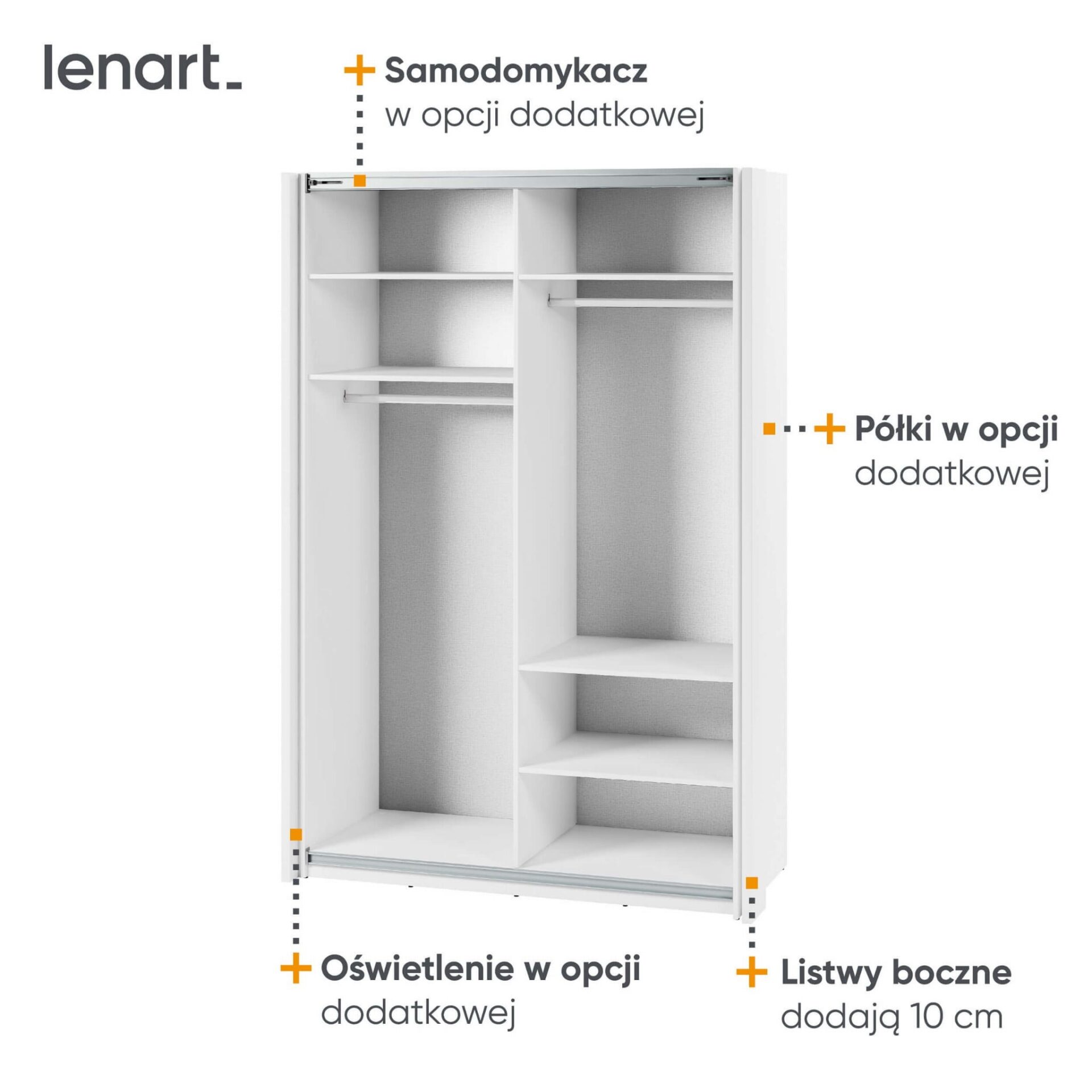 Stumdoma spinta su veidrodžiu MAXI MX-02 | 150 | Balta - Paveikslėlis 6