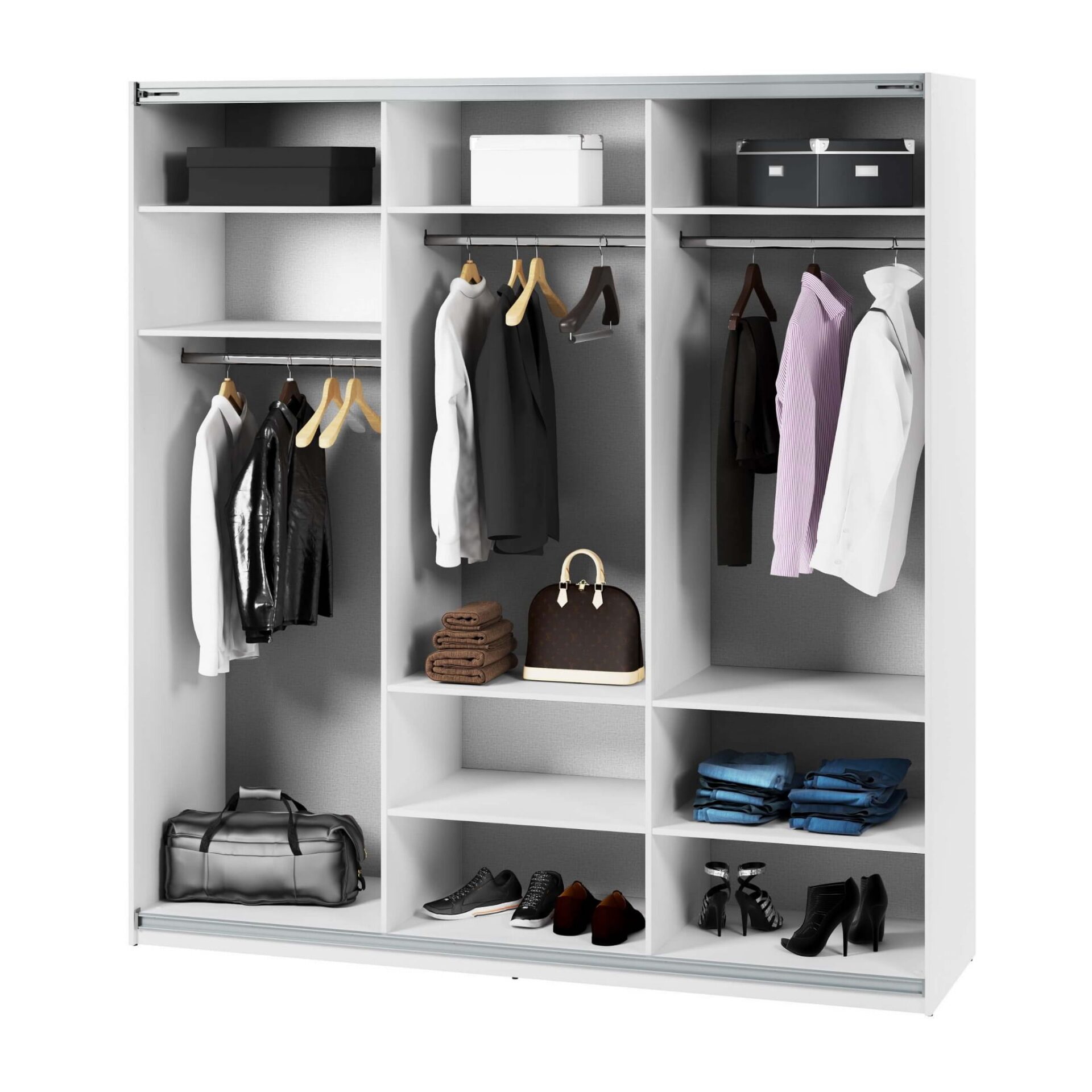 Stumdoma spinta su veidrodžiu MAXI MX-05 | 220 | Balta - Paveikslėlis 3