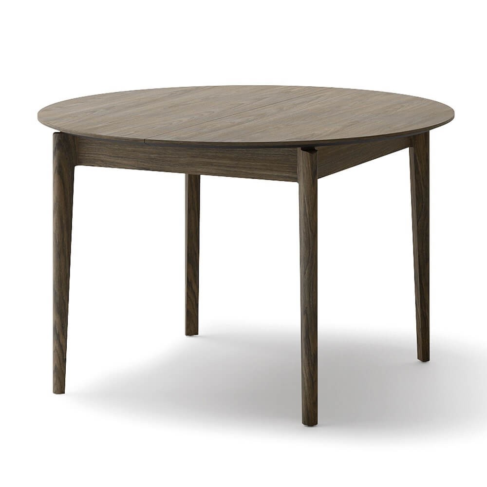 Apvalus ištraukiamas stalas PLOT PT-04 | 120-240 | Tamsaus ąžuolo