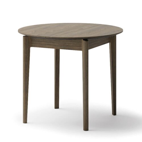 Apvalus ištraukiamas stalas PLOT PT-05 | 90-210 | Tamsaus ąžuolo